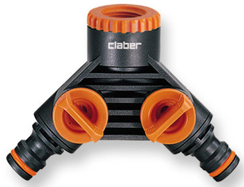 Claber Two way Tap Quick Connector (Hozelock Compatible) Claber Two way Tap Quick Connector (Hozelock Compatible)