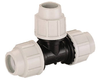 MDPE Plasson Tee Joiner compression fitting MDPE Plasson Tee Joiner compression fitting