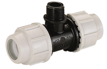 MDPE Plasson Coupler Tee Male Take Off Joiner compression fitting MDPE Plasson Coupler Tee Male Take Off Joiner compression fitting