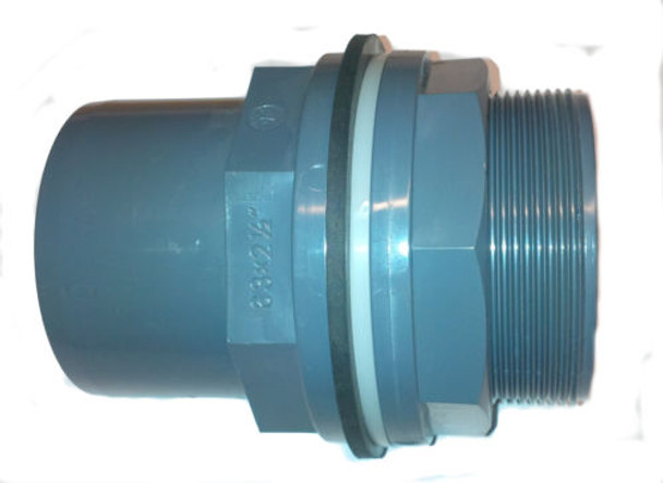 pipe steel 90mm UPVC Bulkhead Connector Fitting Tank PVC