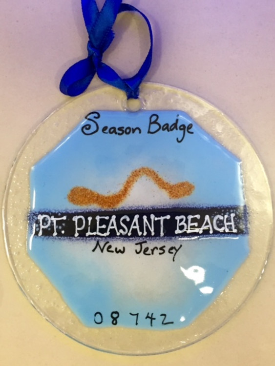 Point Pleasant Beach Badge Handmade Ornament/Sun Catcher