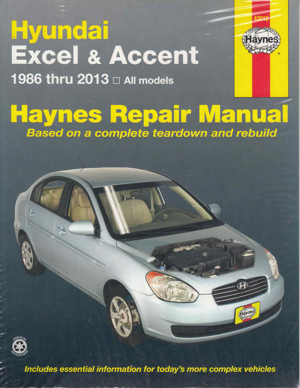 Hyundai Excel & Accent 1986 - 2013 Workshop Manual (038345015526)