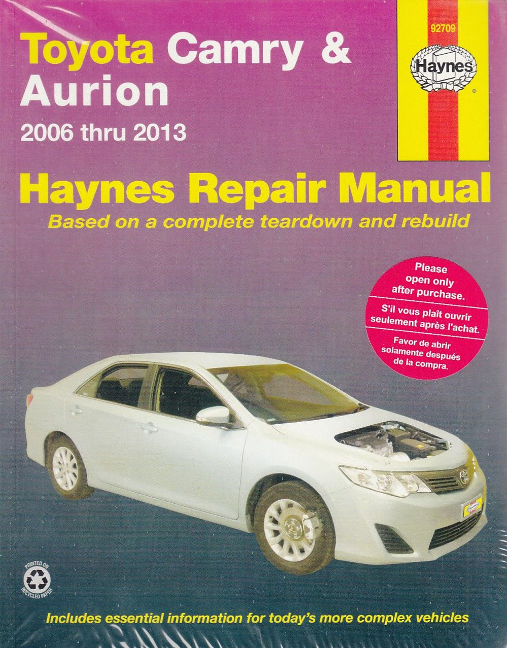 Toyota Camry & Aurion 2006 - 2013 Workshop Manual ...