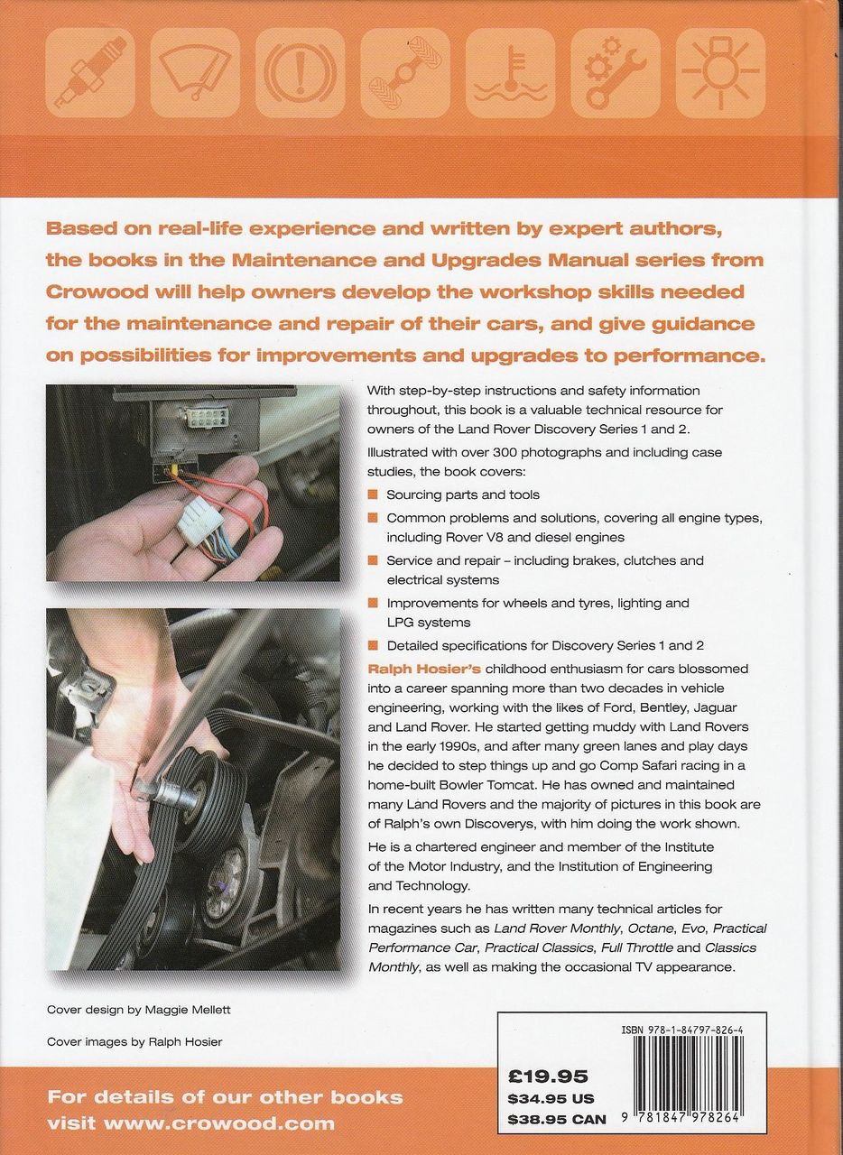 ... Land Rover Discovery Series 1 and 2: Maintenance and Upgrades Manual Back Cover ...