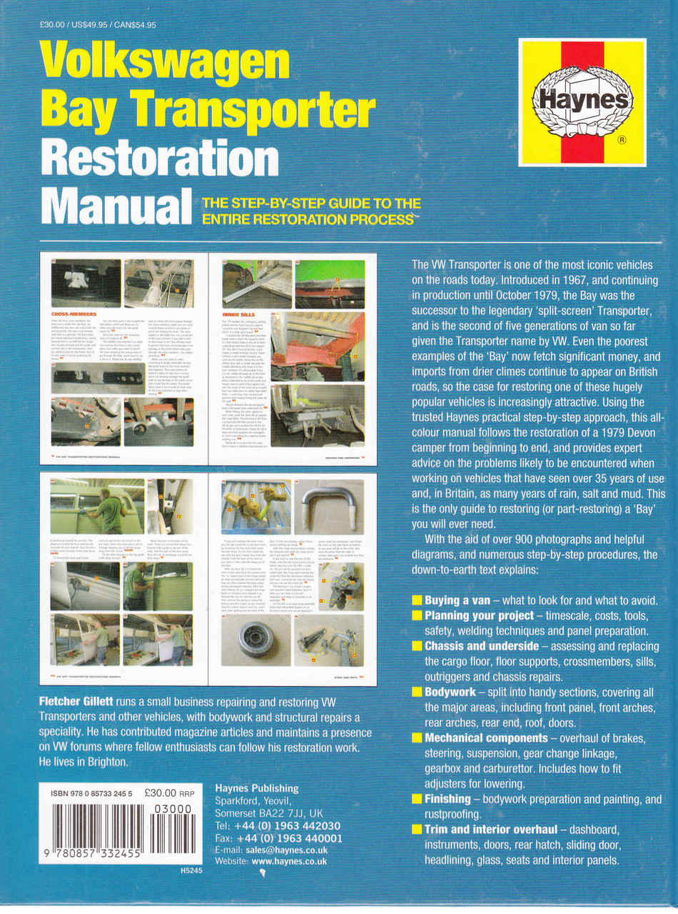 ... Volkswagen Bay Transporter Restoration Manual - back ...