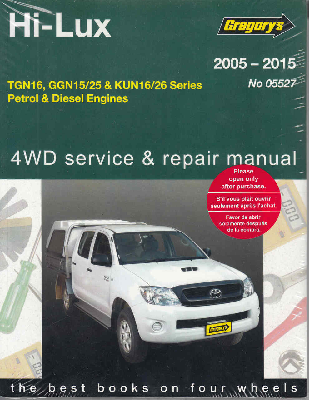 Toyota Hi-Lux TGN16, GGN15/25 & KUN16/26 Series Petrol & Diesel 2005-2015 Repair Manual