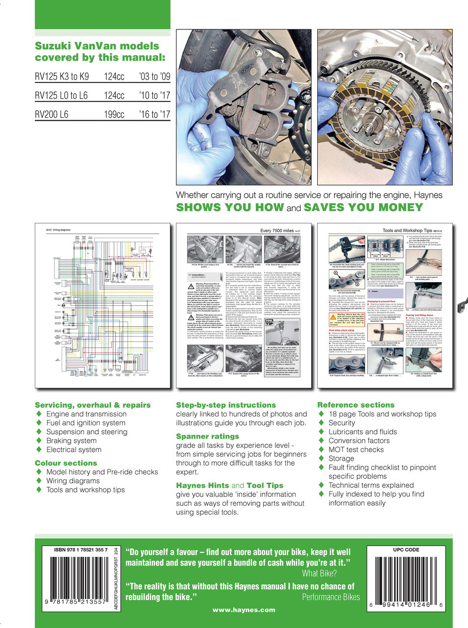 ... Suzuki RV125 / RV200 VanVan 2003 - 2017 Workshop Manual (9781785213557) ...