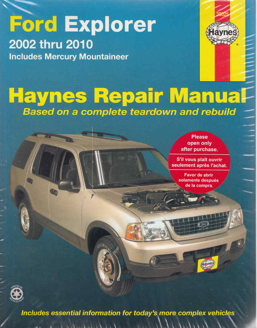 Ford Explorer 2002 - 2010 Workshop Manual (9781563928116) - front ...
