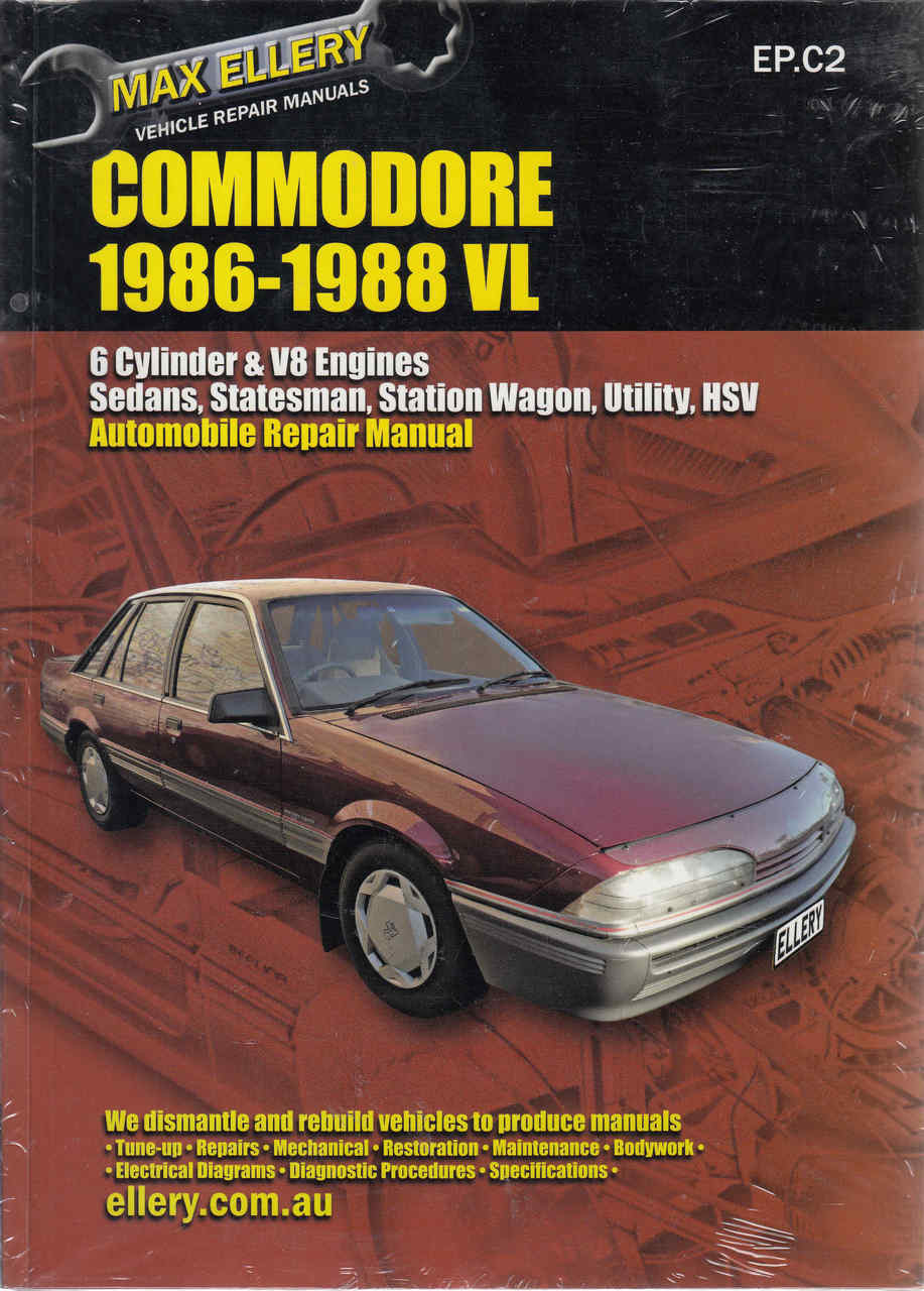 Holden Commodore VL 1986 - 1988 Workshop Manual (9781876257224) ...