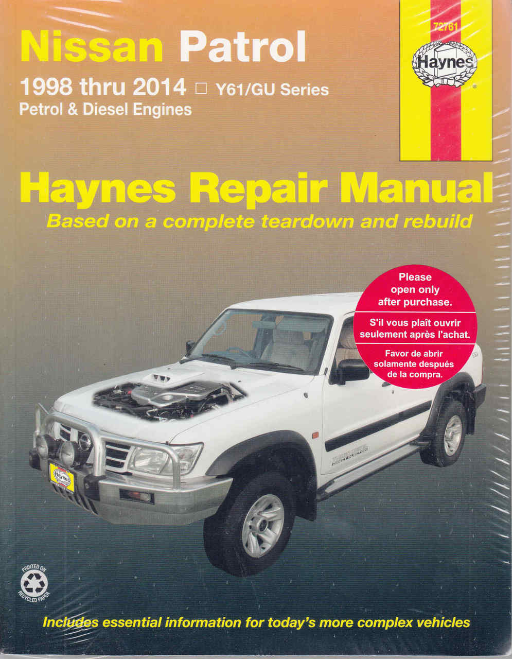 Nissan Patrol GU Series 1998 - 2014 Workshop Manual - front ...