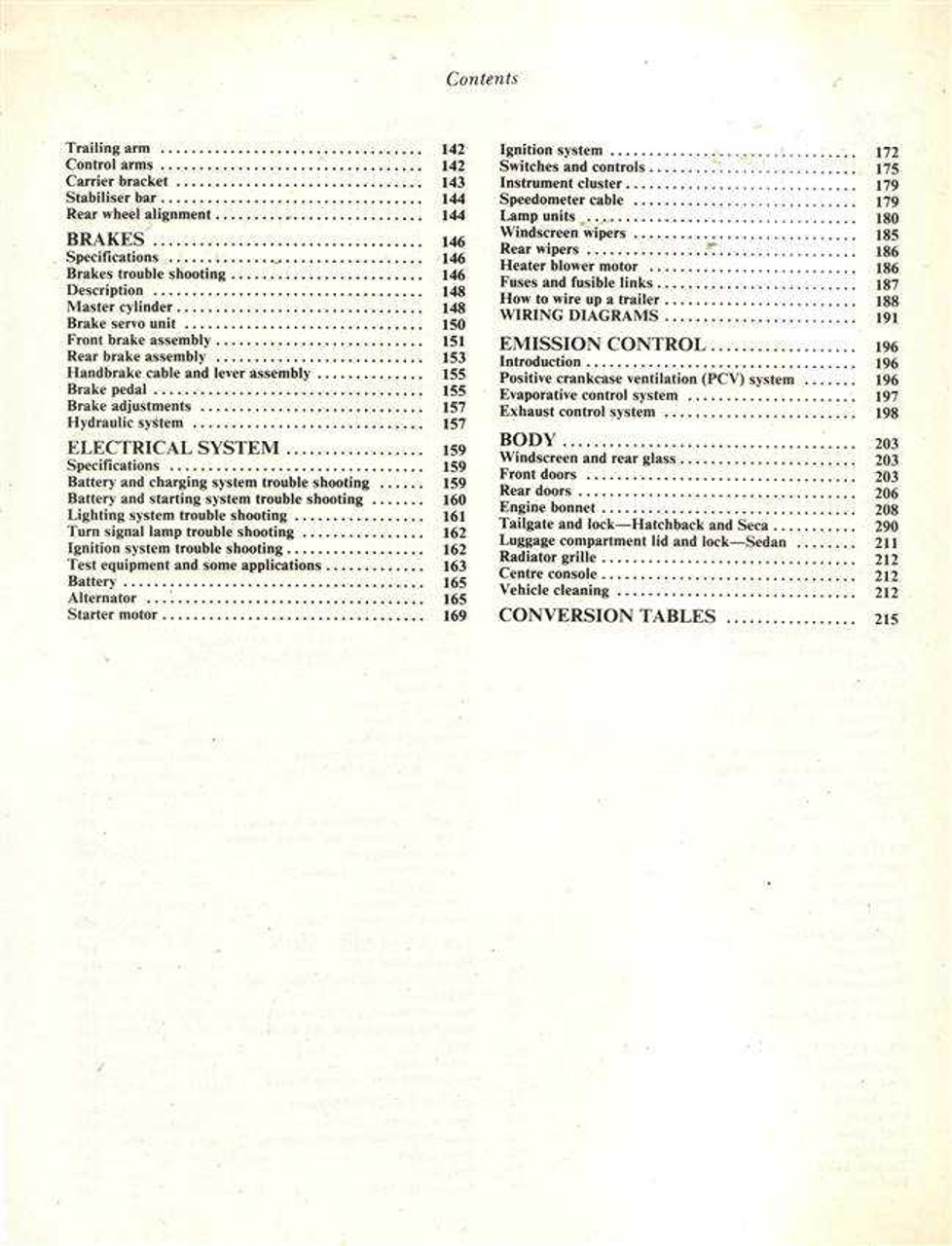 Toyota Corolla (FWD) AE80, AE82 Series 1985 1989 Manual