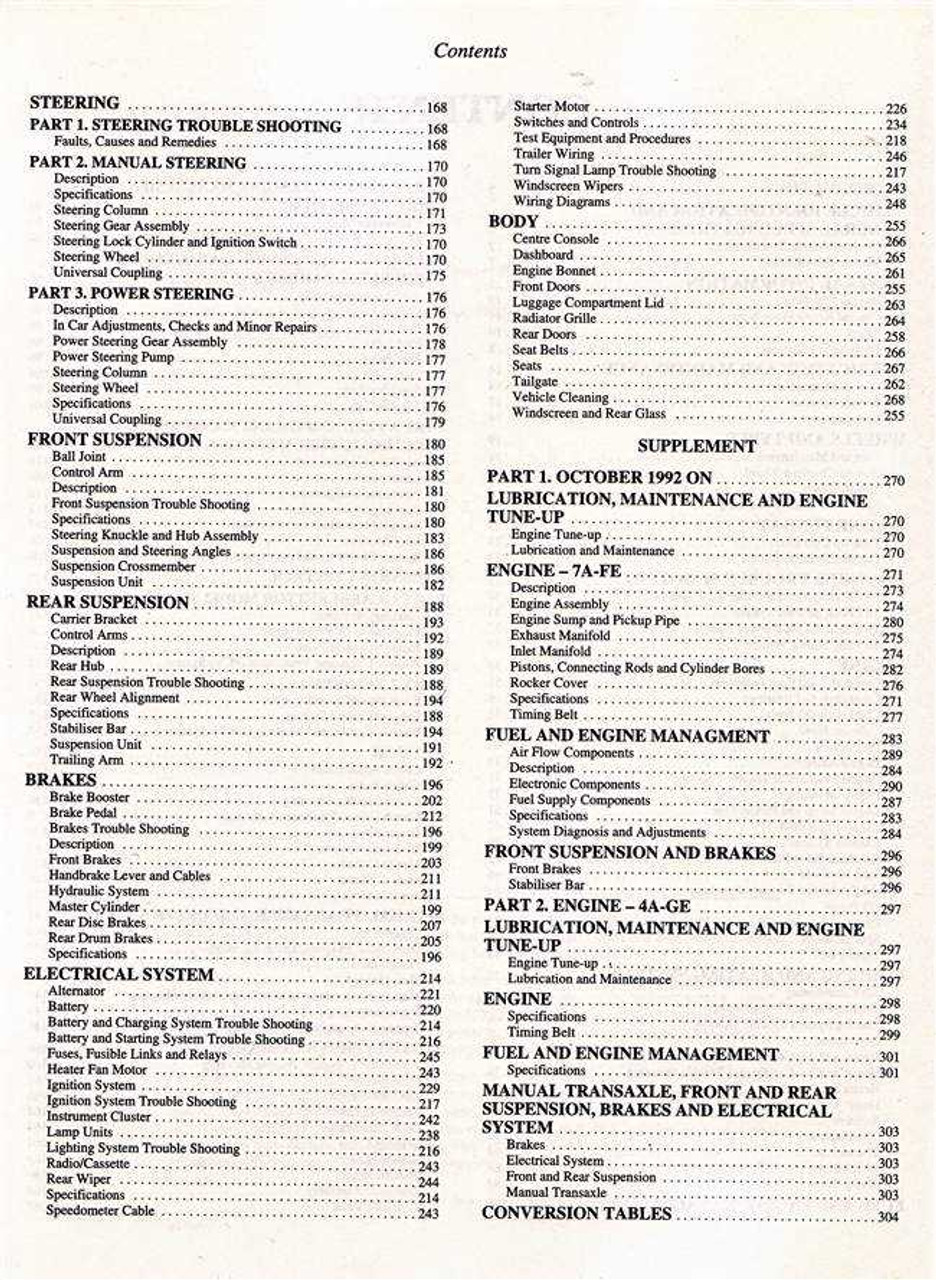 Toyota Ae92 Service Manual Entretiens Avec Gustave Thibon