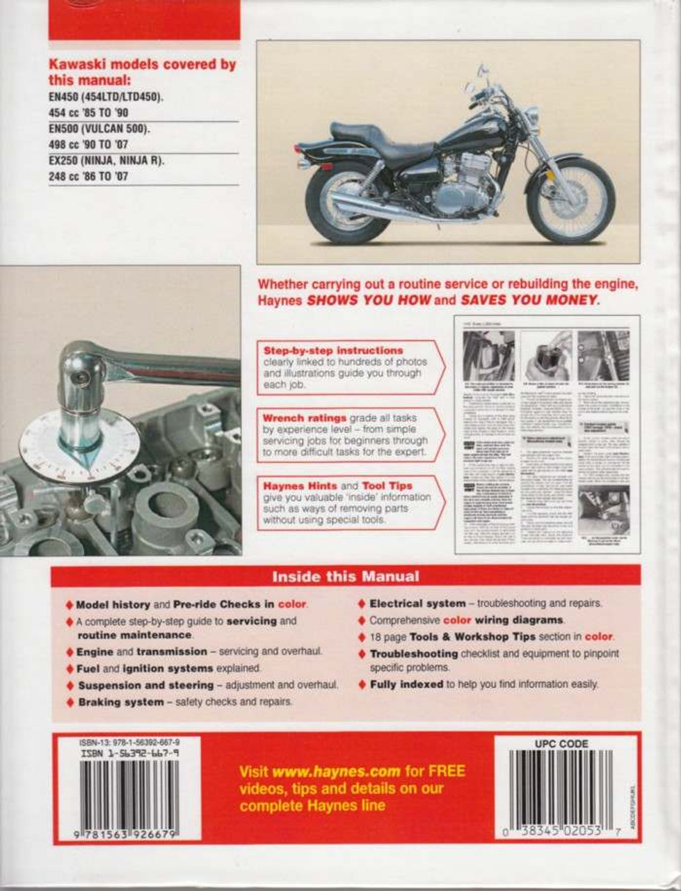 Kawasaki 454ltd Ltd450 Vulcan 500 And Ninja 250 1985
