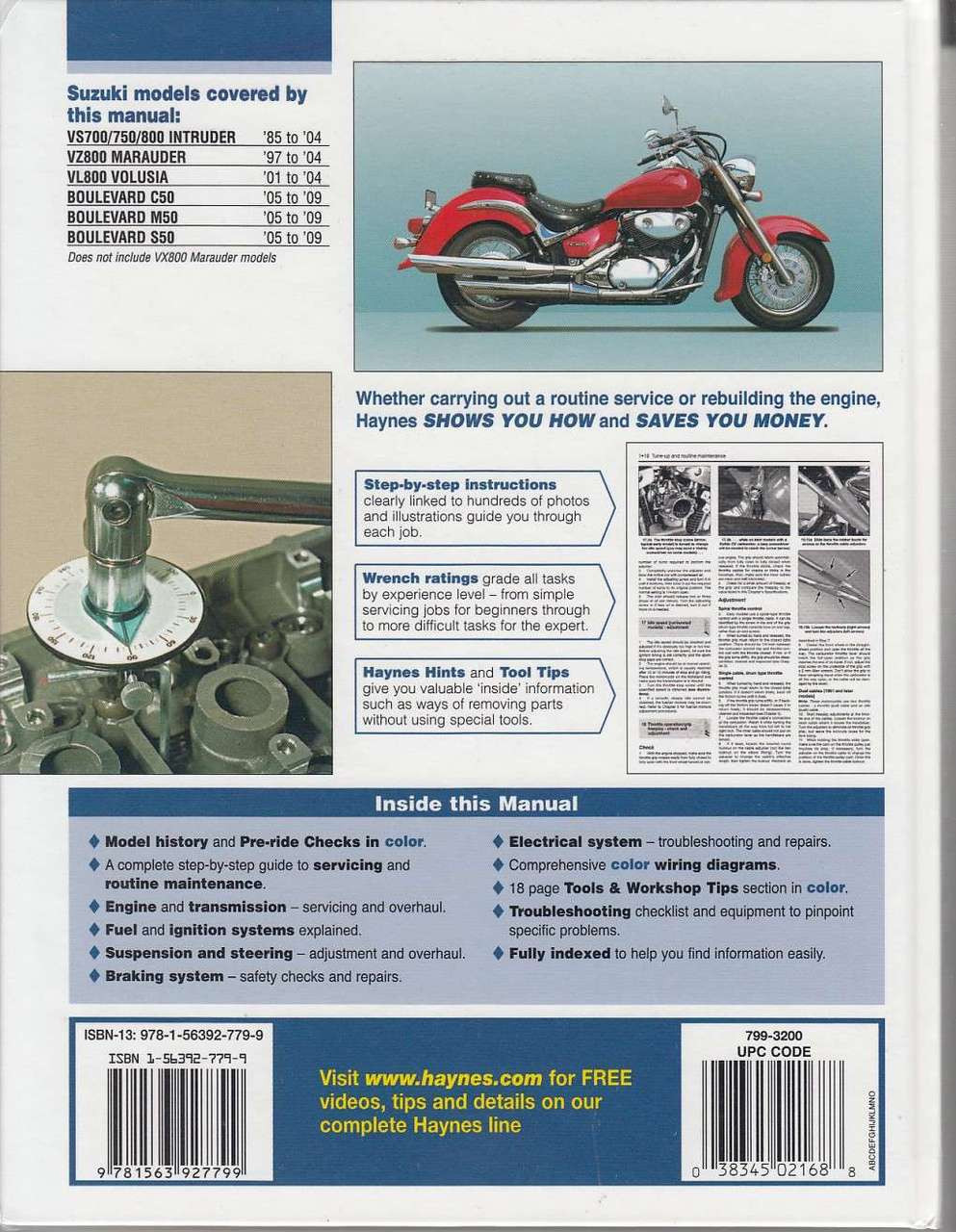 ... Suzuki intruder, Marauder, Volusia and Boulevard Workshop Manual Back ...