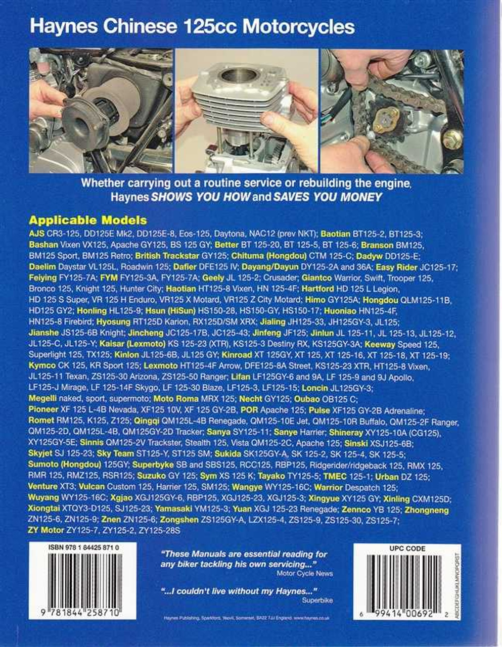 Znen Motor 50 Shop Manual