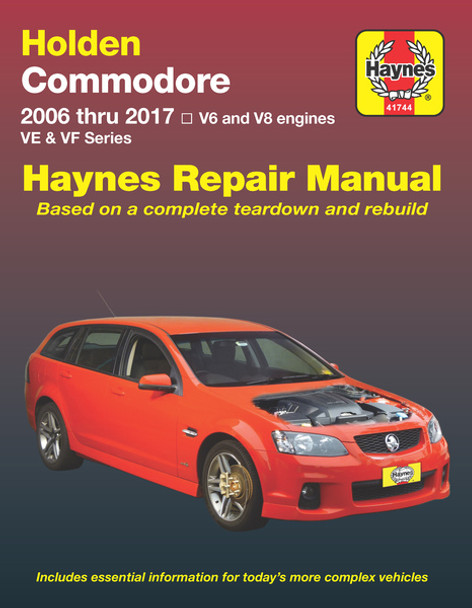 holden commodore 2006 thru 2017 ve vf series repair manual
