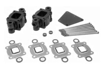 OEM (7 degree risers) Mercruiser V6/V8 "Dry Joint" Exhaust Riser 3" Spacer Kit (7 degree risers) (std cooling) OEM (7 degree risers) Mercruiser V6/V8 "Dry Joint" Exhaust Riser 3" Spacer Kit (7 degree risers) (std cooling)