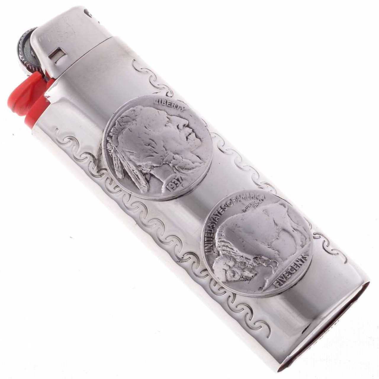Navajo Silver Coin Lighter Case 23460