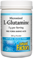 Natural Factors Micronized L Glutamine 300 g Powder Natural Factors Micronized L Glutamine 300 g Powder