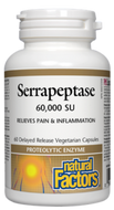 Natural Factors Serrapeptase 60,000 SU 60 Veg Capsules Natural Factors Serrapeptase 60,000 SU 60 Veg Capsules