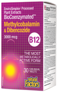 Natural Factors BioCoenzymated Methylcobalamin & Dibencozide 30 Sublingual Tablets Natural Factors BioCoenzymated Methylcobalamin & Dibencozide 30 Sublingual Tablets