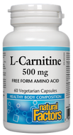 Natural Factors L-Carnitine 500 mg 60 Veg Capsules Natural Factors L-Carnitine 500 mg 60 Veg Capsules