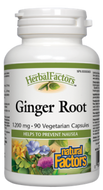 Natural Factors HerbalFactors Ginger Root 1200 mg 90 Veg Capsules Natural Factors HerbalFactors Ginger Root 1200 mg 90 Veg Capsules