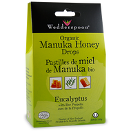 Wedderspoon Organic Manuka Honey Drops With Eucalyptus & Bee Propolis 120 g Wedderspoon Organic Manuka Honey Drops With Eucalyptus & Bee Propolis 120 g