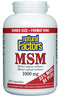 Natural Factors MSM 1000 mg - 240 Capsules Natural Factors MSM 1000 mg - 240 Capsules