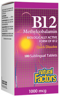 Natural Factors Vitamin B12 Methylcobalamin 1000 mcg Natural Factors Vitamin B12 Methylcobalamin 1000 mcg
