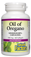 Natural Factors Oil of Oregano 180 mg 60 Softgels Natural Factors Oil of Oregano 180 mg 60 Softgels