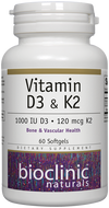 Bioclinic Naturals Vitamin D3 & K2 - 60 Softgels Bioclinic Naturals Vitamin D3 & K2 - 60 Softgels