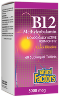 Natural Factors Vitamin B12 Methylcobalamin 5000 Mcg Natural Factors Vitamin B12 Methylcobalamin 5000 Mcg