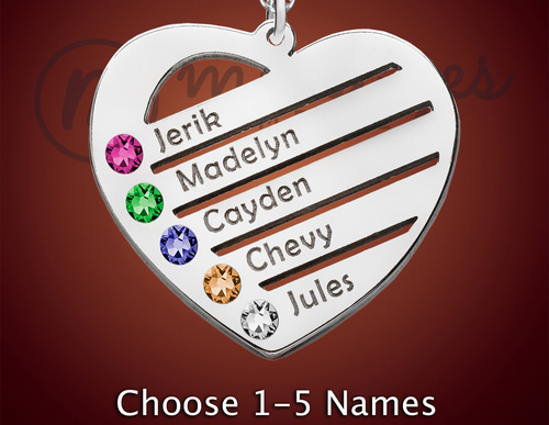 Heart Birthstone Pendants