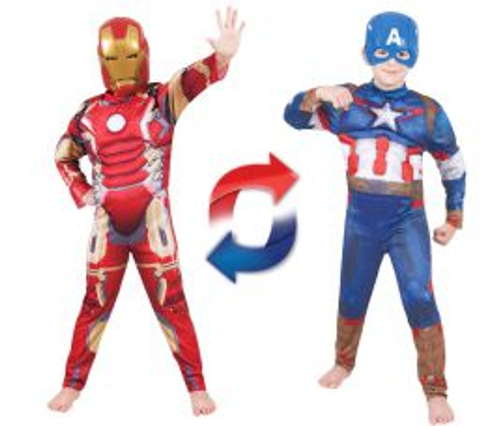 Iron Man to Captain America Reversible Kids Costume