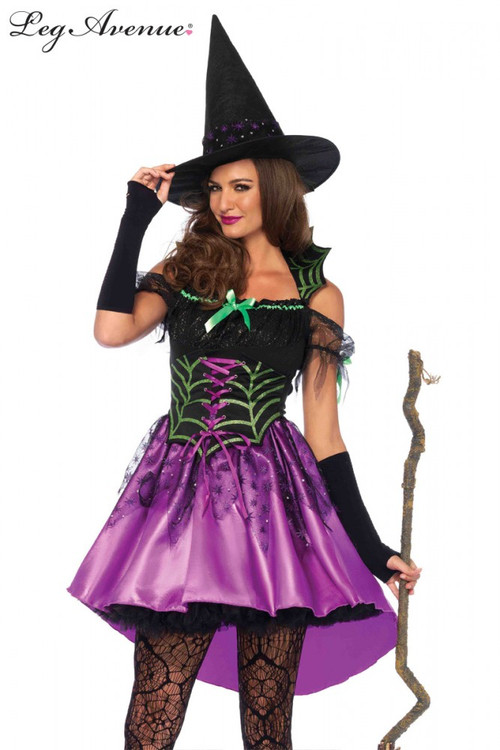 Witch Spiderweb Womens Costume
