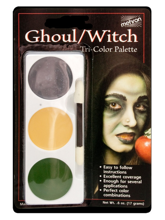Mehron Tri-Colour Make-up Palette - Ghoul Witch