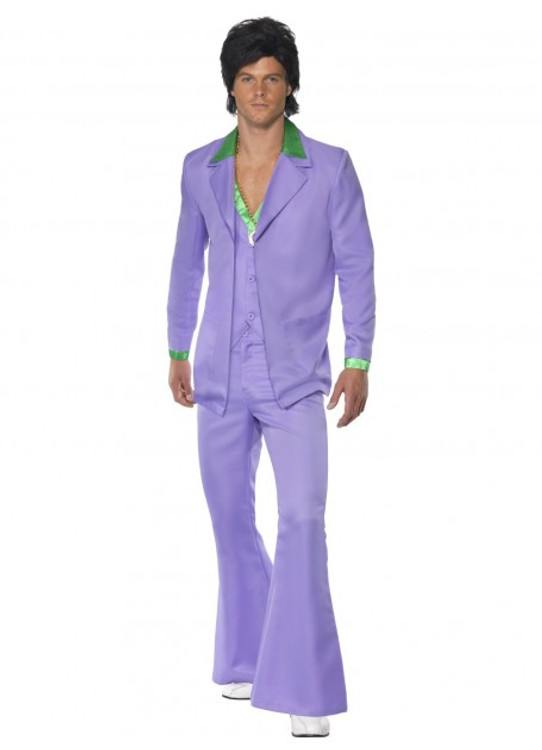 1970's Lavender Disco Mens Costume