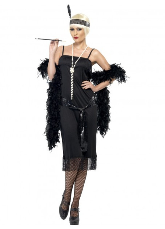 1920's Black Flapper Womens Costume