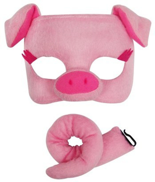 Pig Animal Mask & Tail Set