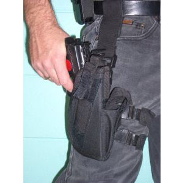 Police Gangster Leg Holster Gun Black Nylon