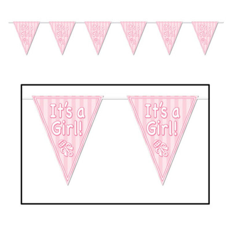 Baby Pennant Banner - It's A Girl