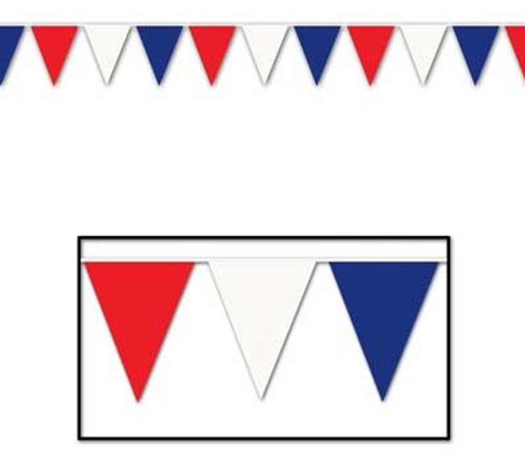 Banner - Pennant - Red, White & Blue