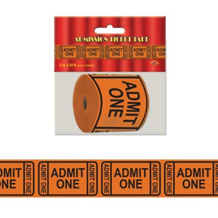 Movie Admit One Tick Tape