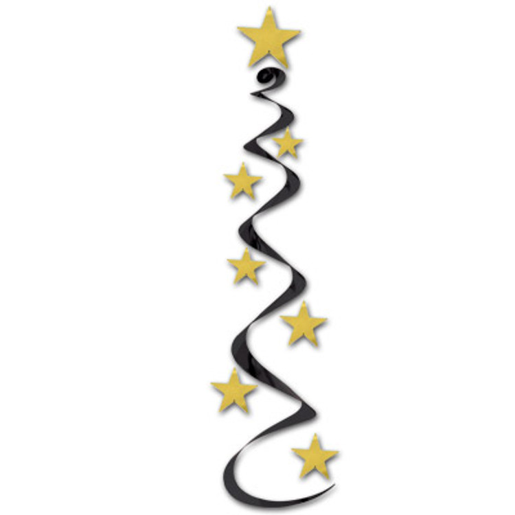 Movie Awards Night Star Whirls Gold