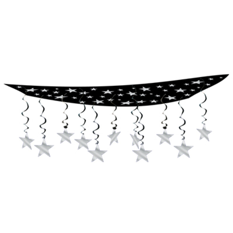 Movie Ceiling Decor Black with Silver Star