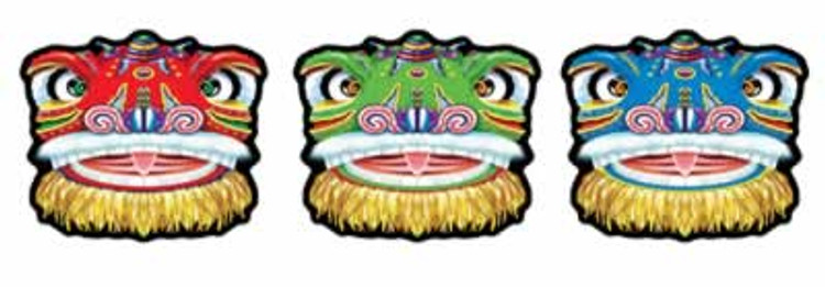Chinese Dragon Face Cut Outs
