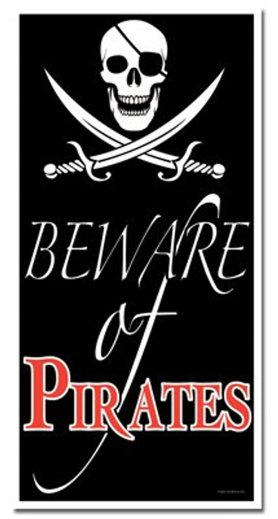 Pirate Door Cover Beware of Pirates