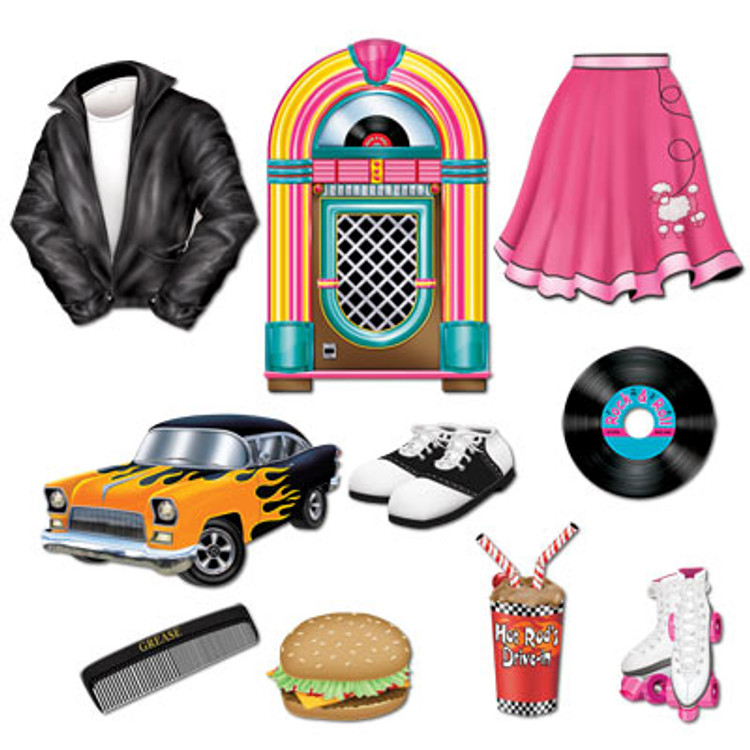 Rock & Roll 50's Cut Outs