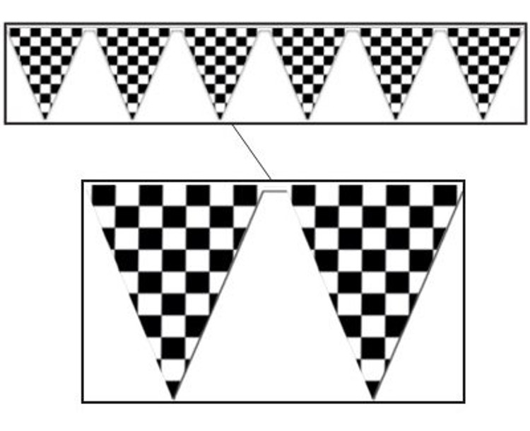 Checked Flag Pennant Banner